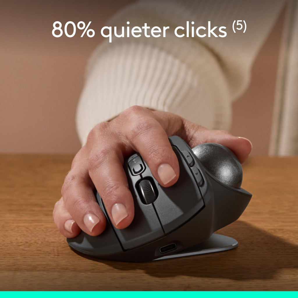 Wireless Trackball Mouse USB C Graphite M638765