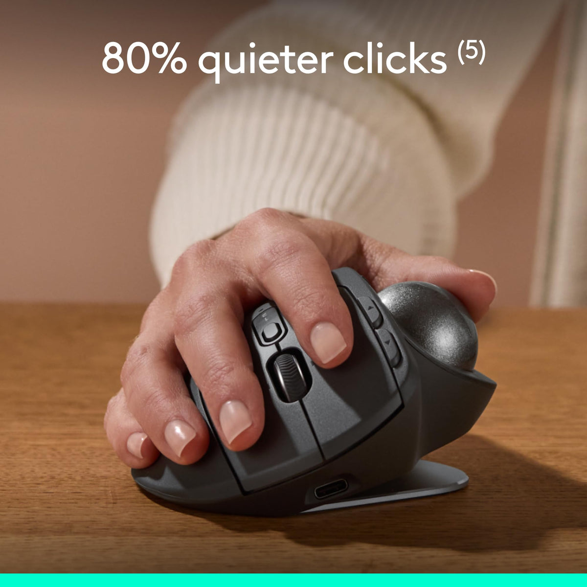 Wireless Trackball Mouse USB C Graphite M638765