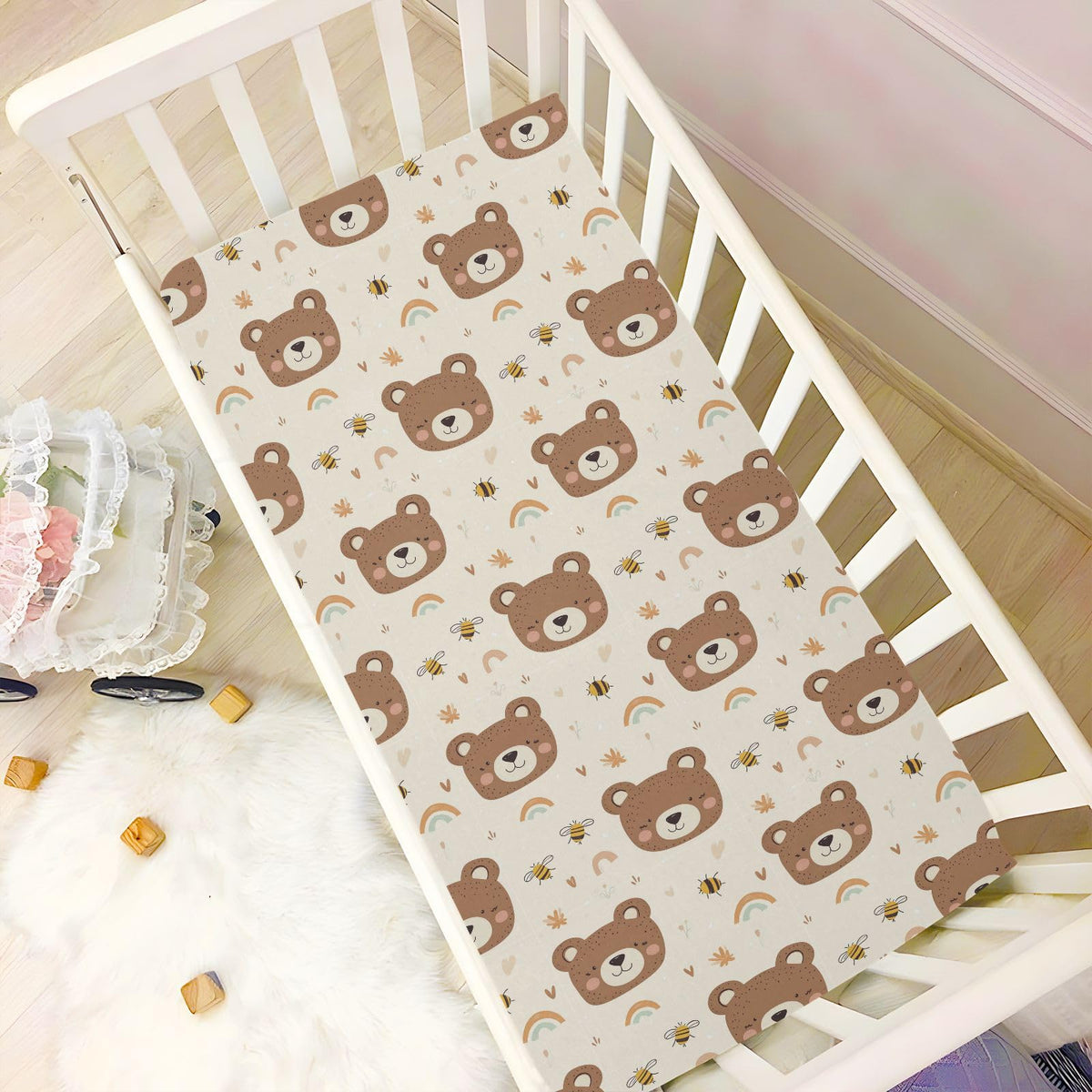 Soft Breathable Microfiber Fitted Crib Sheet G9919
