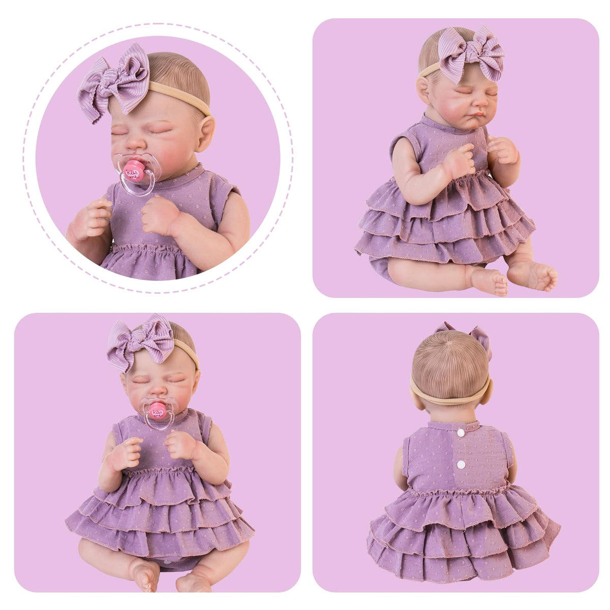 20 Inch Purple Dress Doll Clothing Set J784168