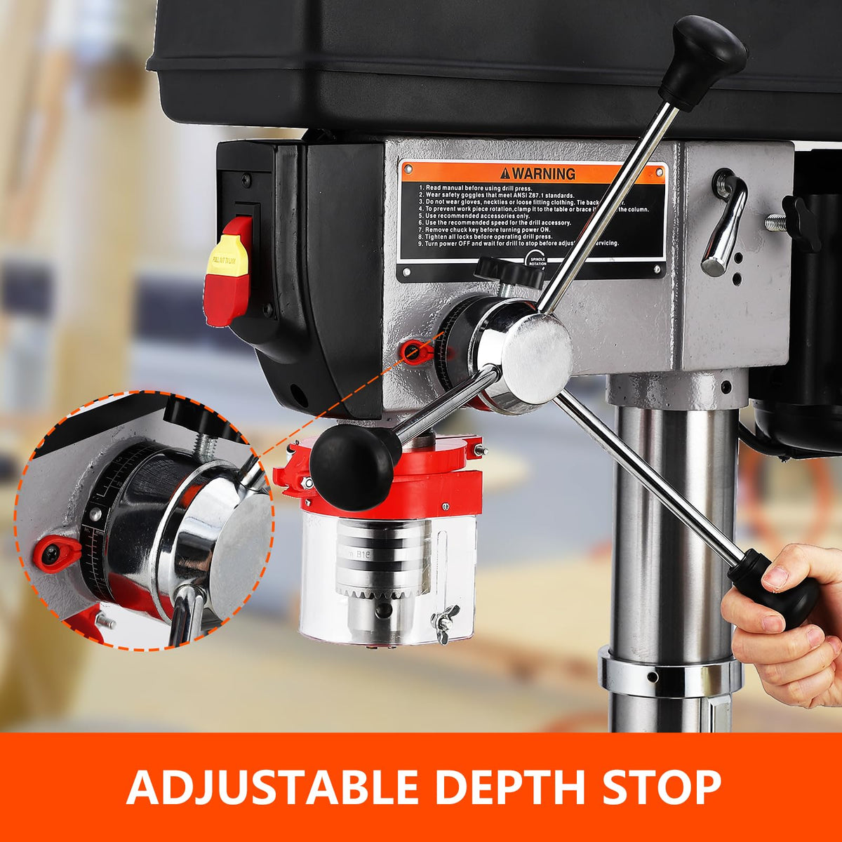 13 in Benchtop Drill Press, 7.5 Amp Variable Speed Cast Iron N5322