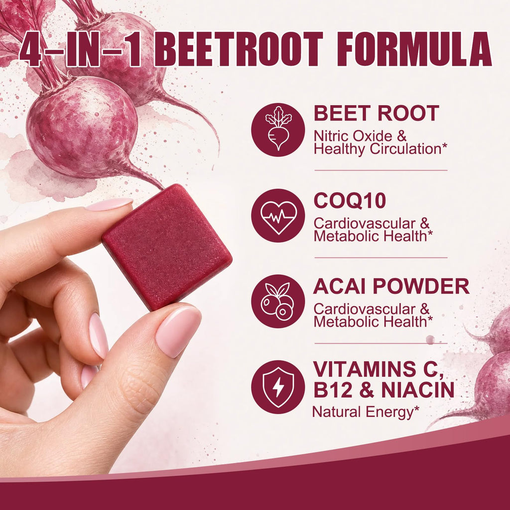 Beet Root Chews with CoQ10, Mixed Berry, 90 Ct X783119