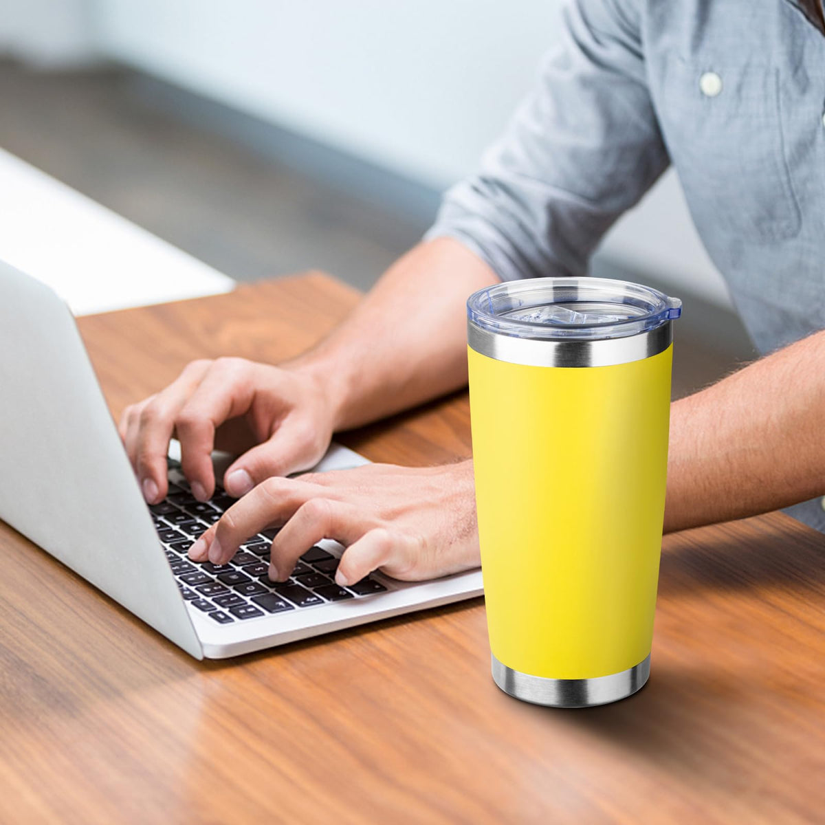 20oz Stainless Steel Vacuum Insulated Tumbler with Straw E7752