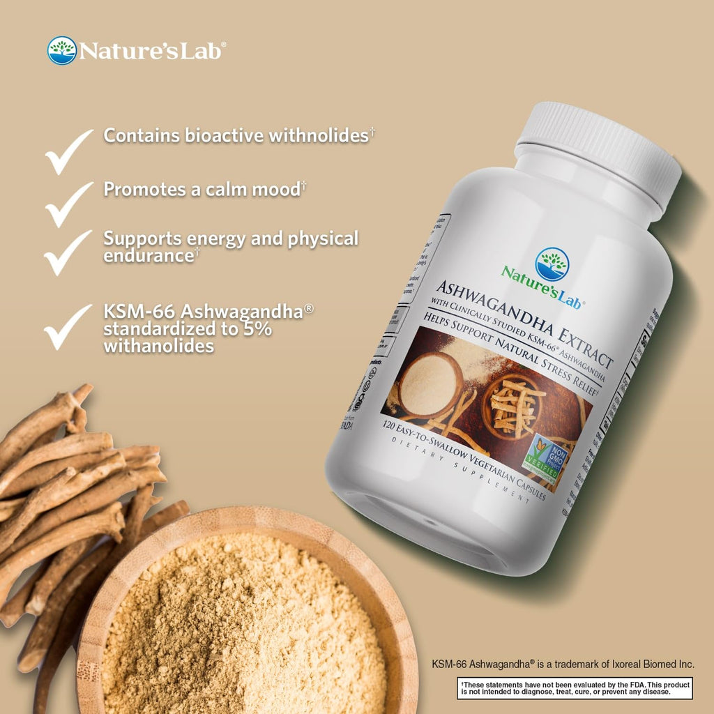 Extra Strength Organic Ashwagandha Root Extract 120 Ct H40151