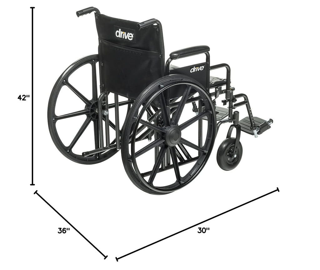 Black Bariatric Wheelchair with Elevating Leg Rests T91741