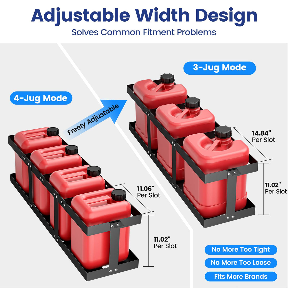 Adjustable 5 Gallon Fuel Jug Holder C47419