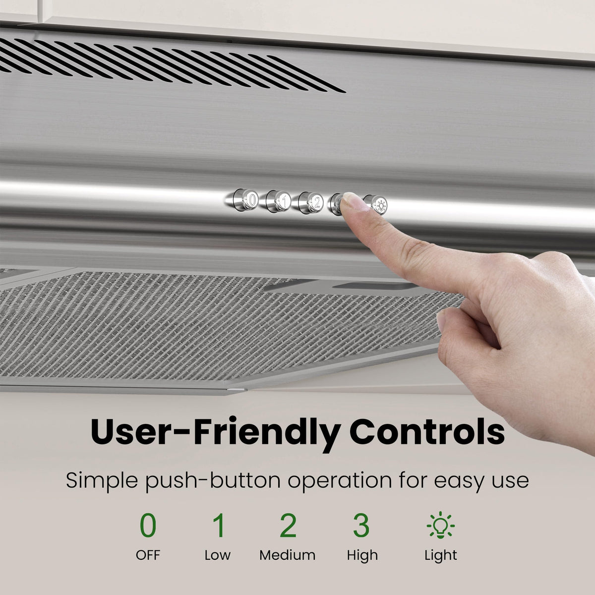 30 inch 300 CFM Under Cabinet Range Hood J780