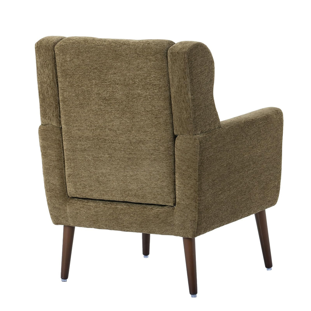 Olive Green Chenille Upholstered Accent Chairs Set of 2 P766161