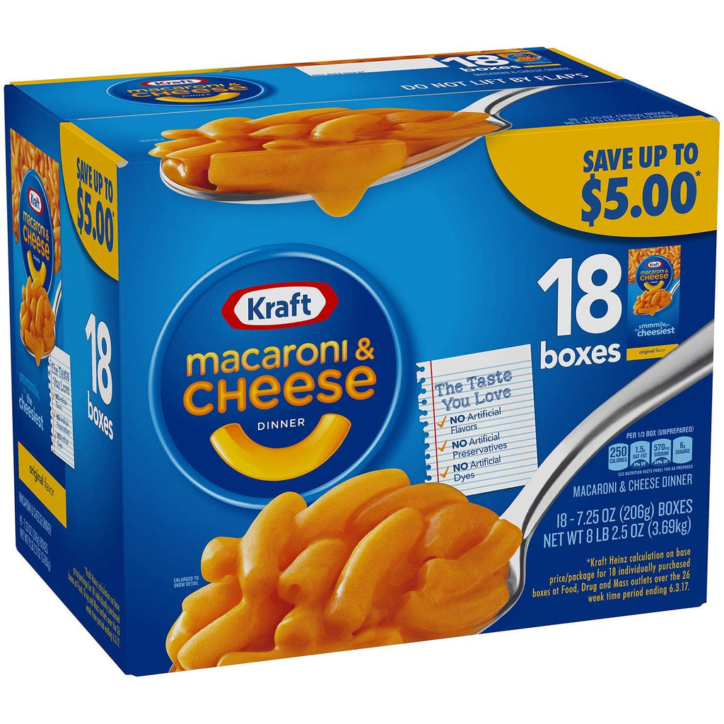 Macaroni & Cheese 7.25 oz 18 Boxes U7001