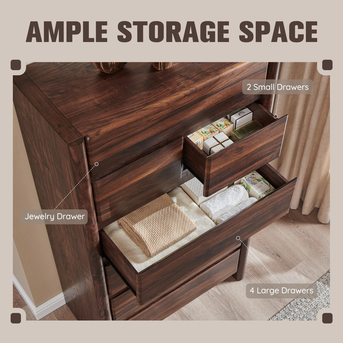 Brown 7 Drawer Dresser O5321