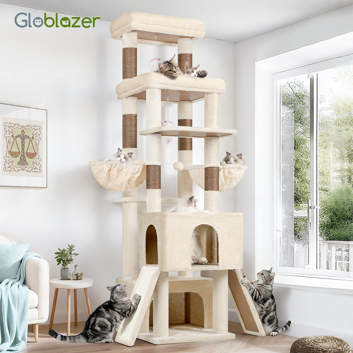 Beige Heavy Duty Cat Tree H15808