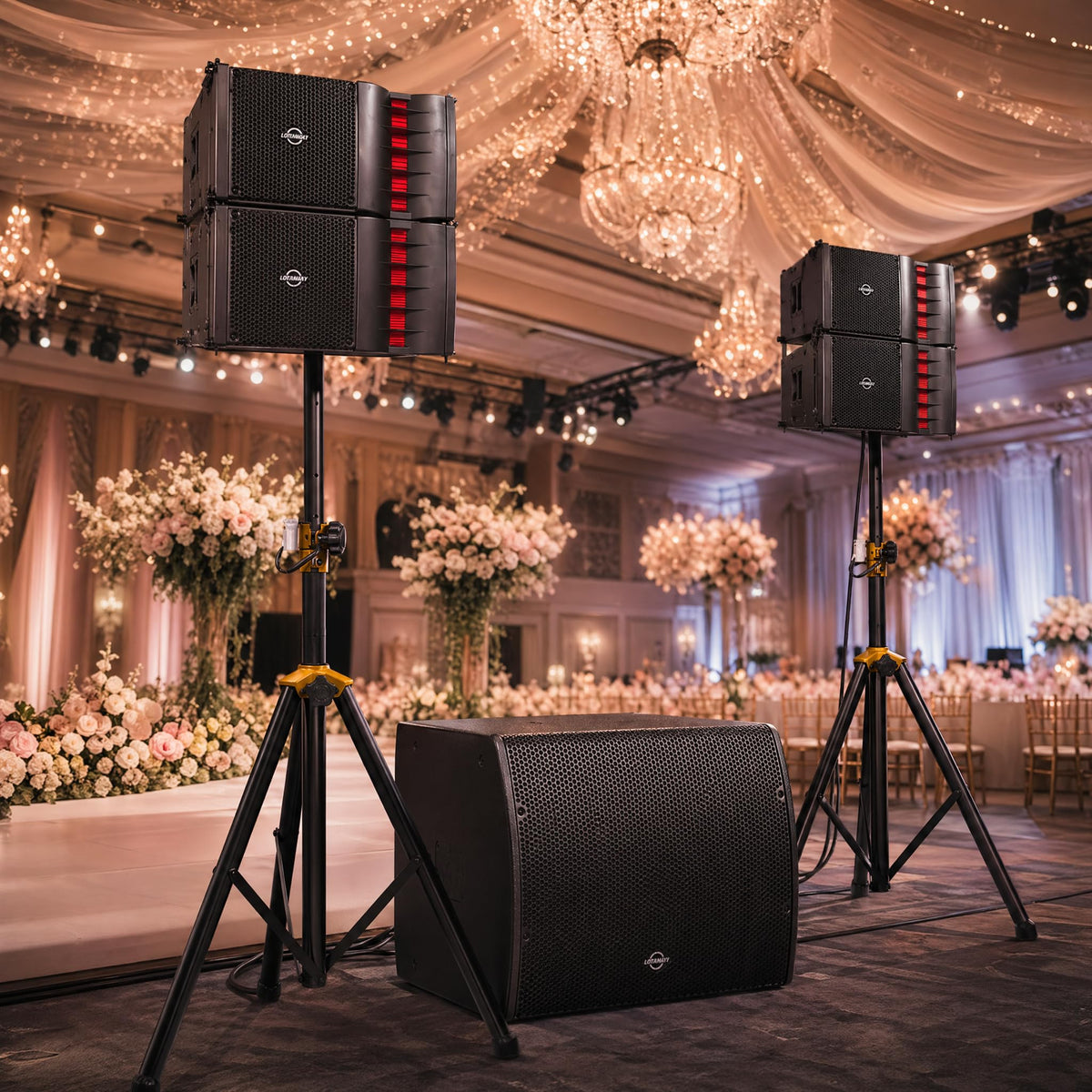 2000W Powered Line Array PA Speaker System with 18 Inch Subwoofer C292