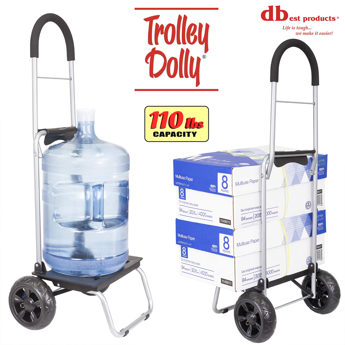 Black Foldable Shopping Cart with Wheels and Removable Bag A4108