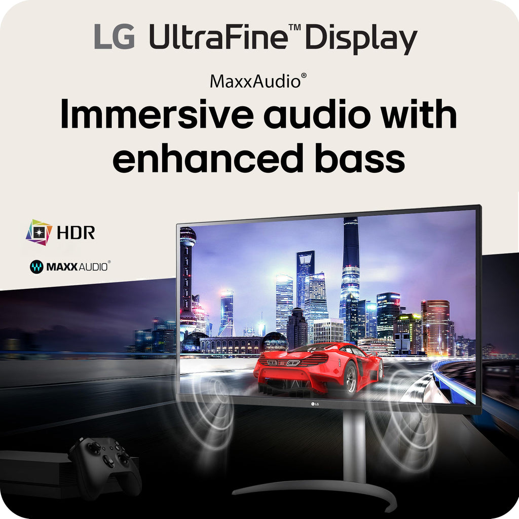 32-inch 4K UHD IPS Computer Monitor with Built-in Speaker, White N72978
