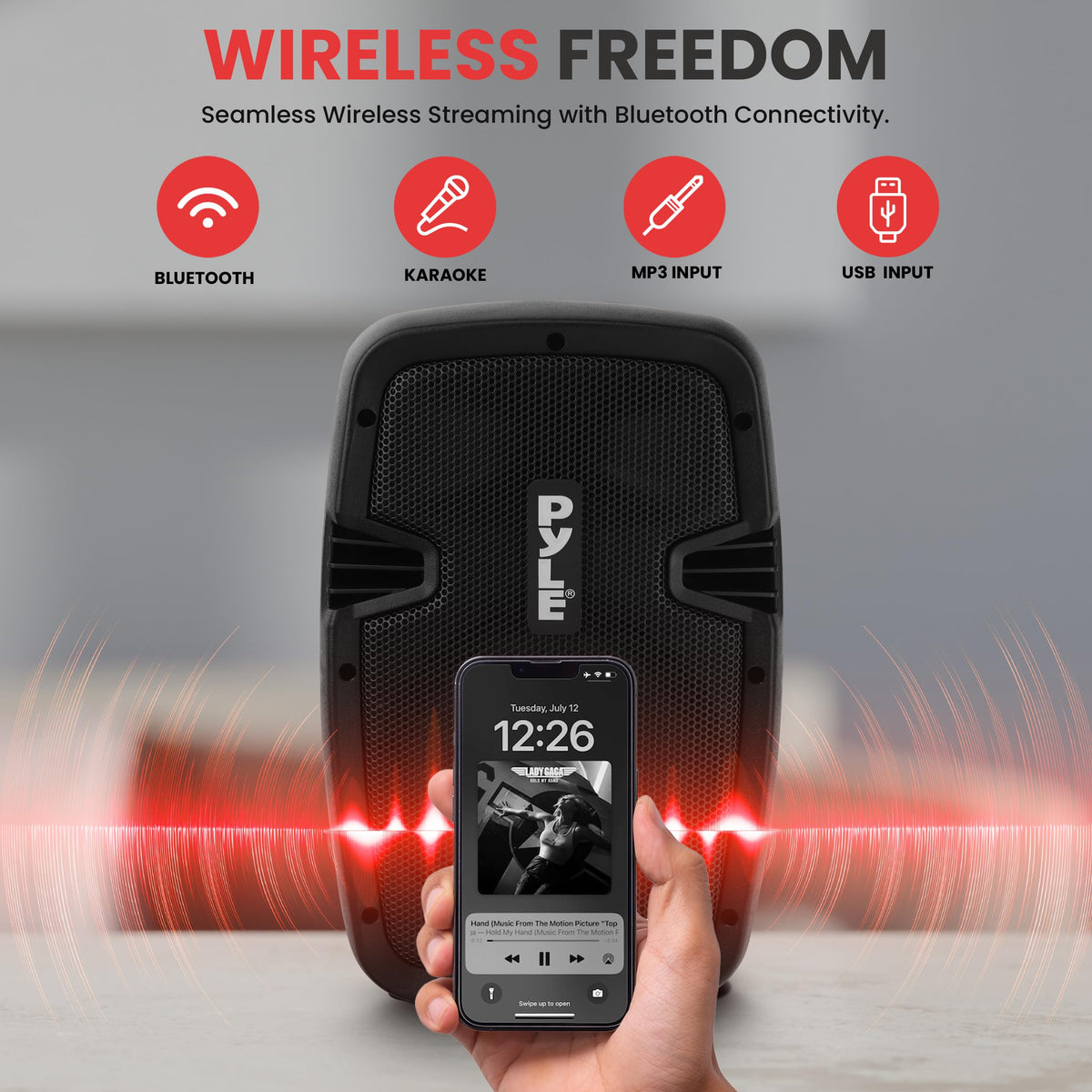 Dual 8inch 700 Watt Bluetooth PA Speaker System P375