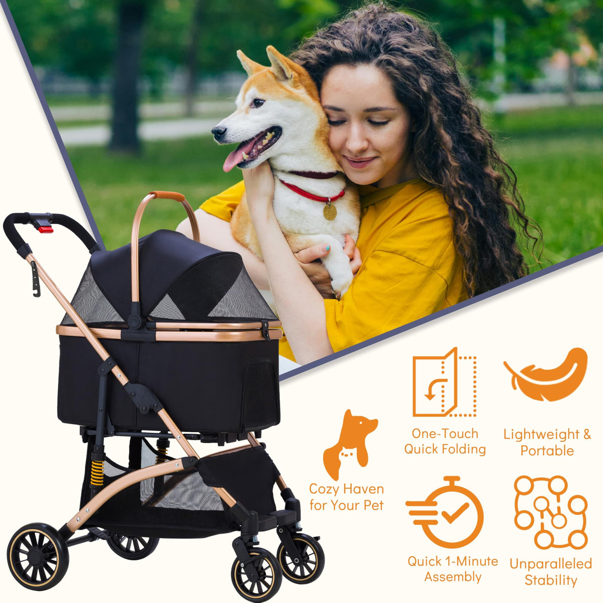Pet Stroller for Small Dogs Cats J621447