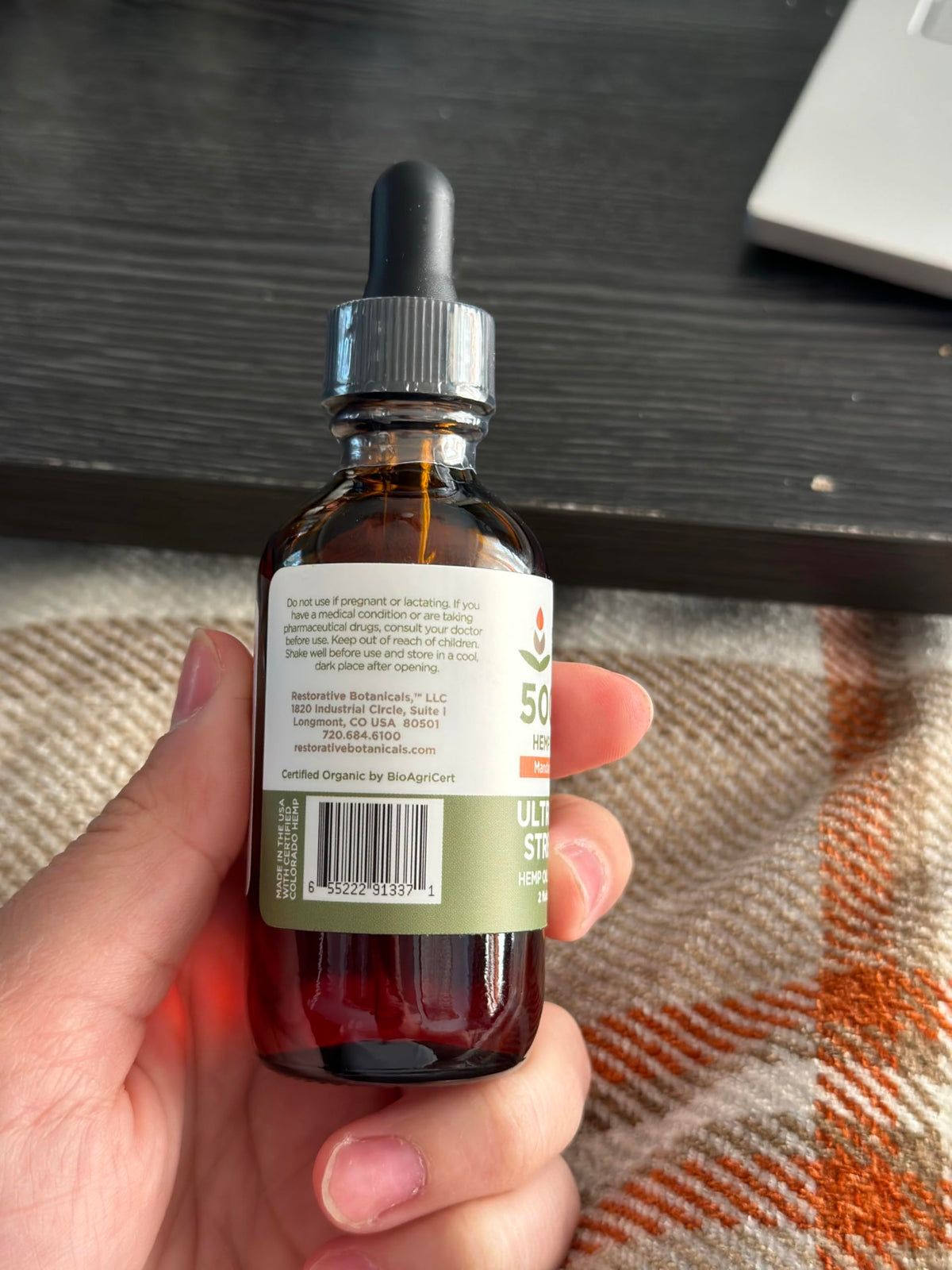 Hemp Oil Drops 5000 mg Mandarin Orange L2452