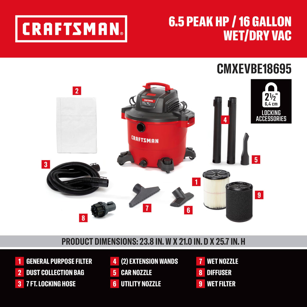 16 Gallon Wet Dry Shop Vacuum A544078