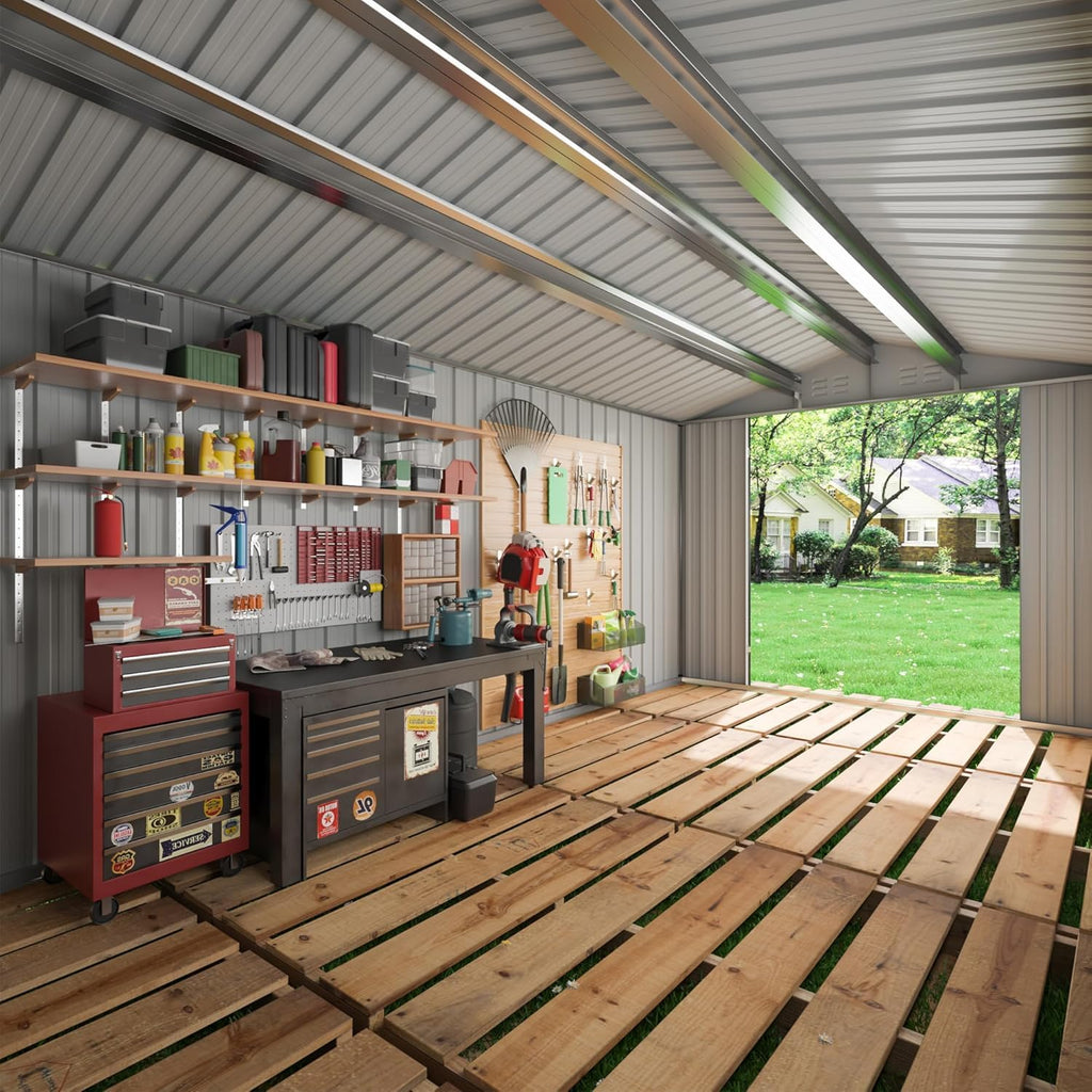 10x14 FT Metal Garden Storage Shed W325