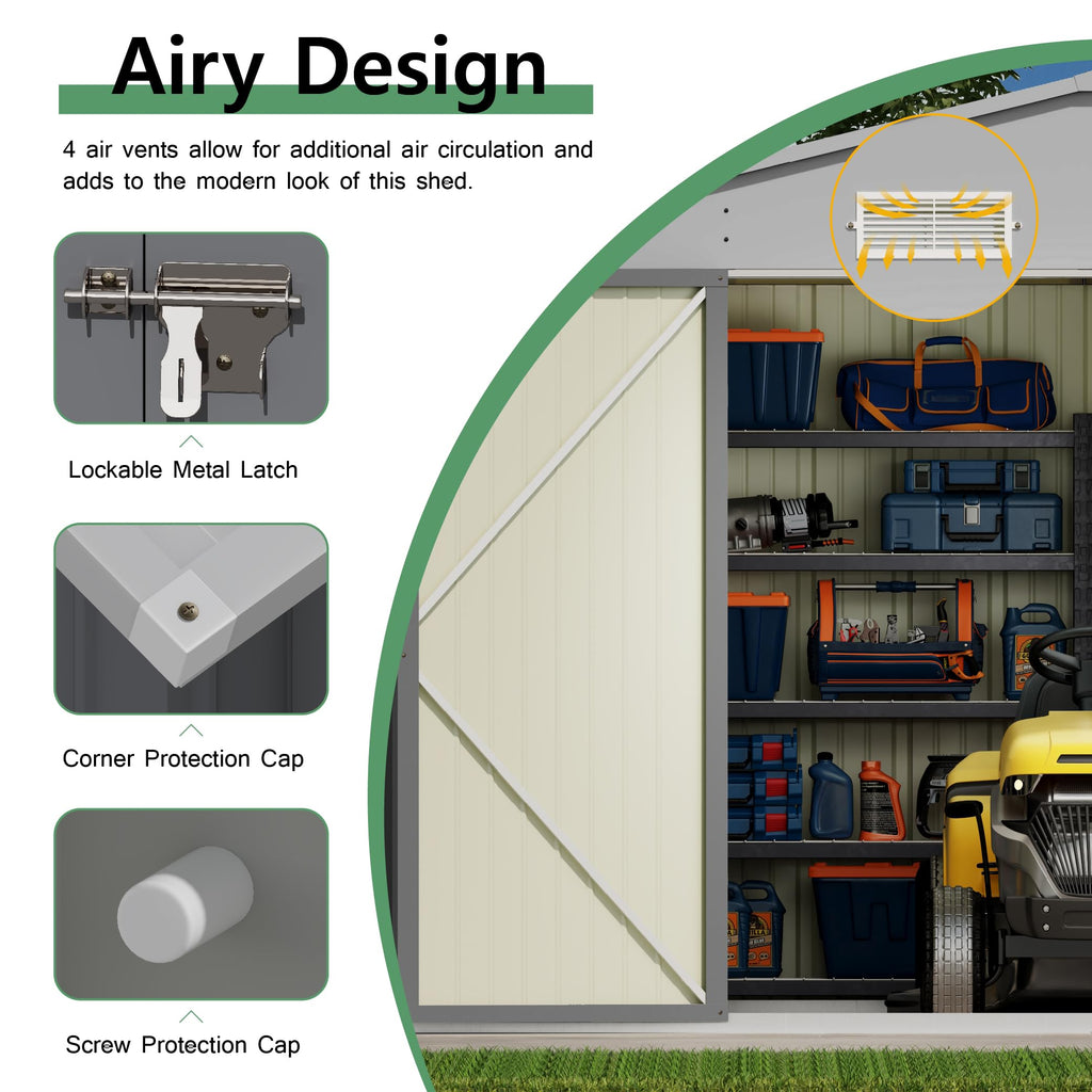 10x14 FT Outdoor Storage Shed F29959