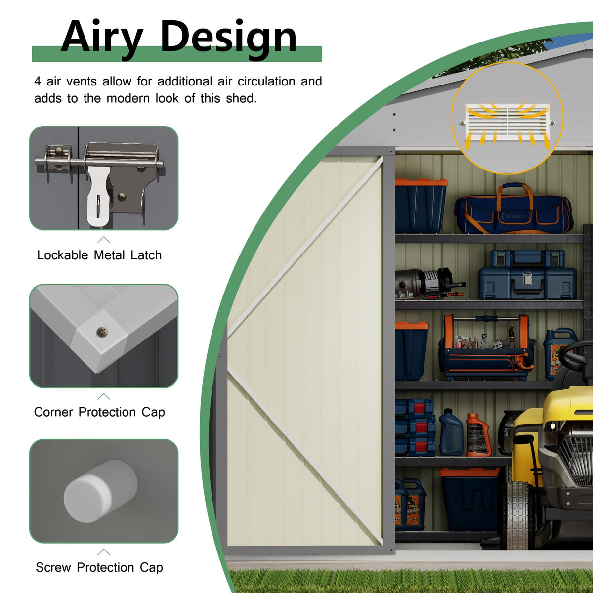 10x14 FT Outdoor Storage Shed F29959
