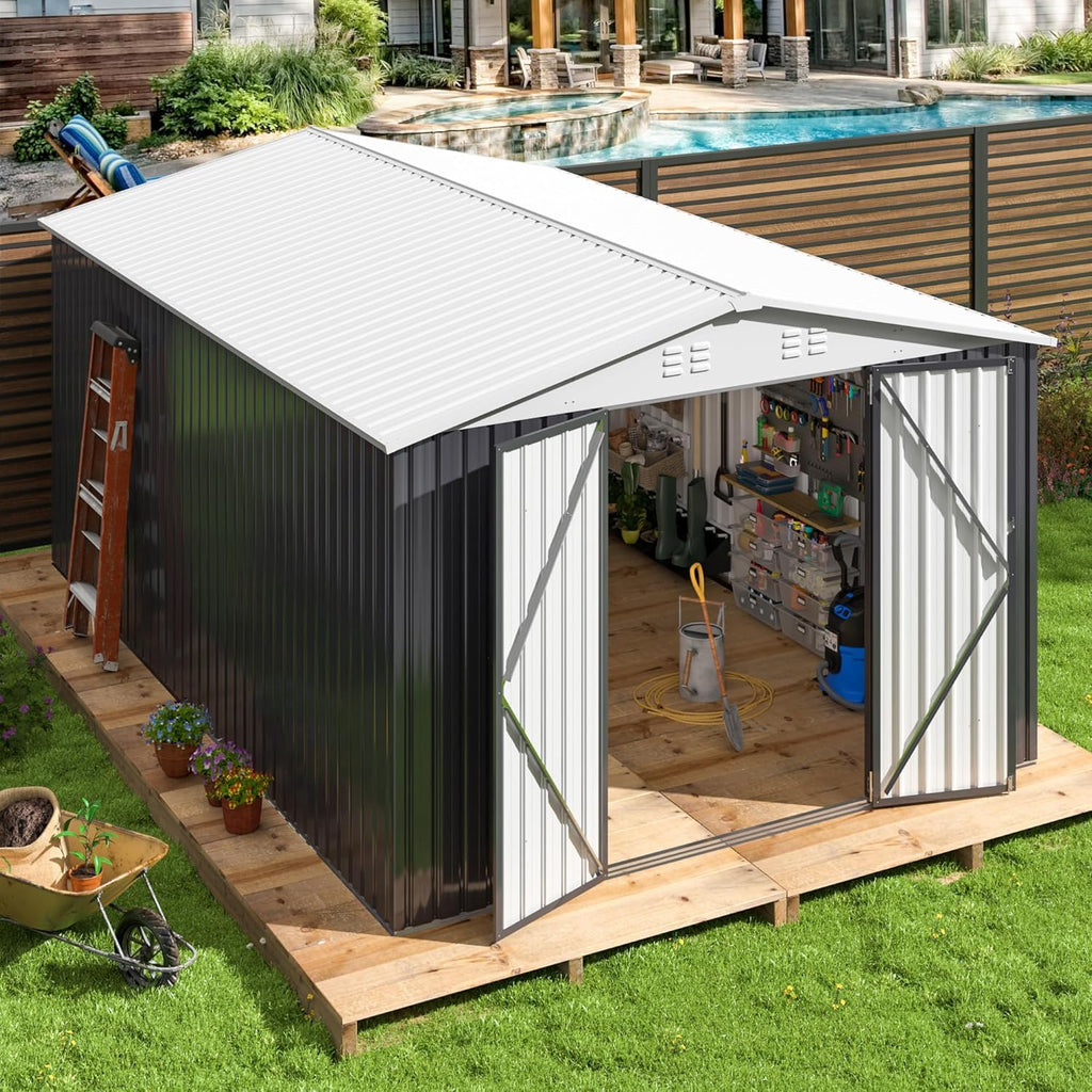 10x14 FT Metal Garden Storage Shed W325