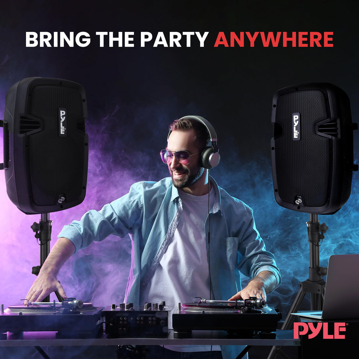 Dual 8inch 700 Watt Bluetooth PA Speaker System P375
