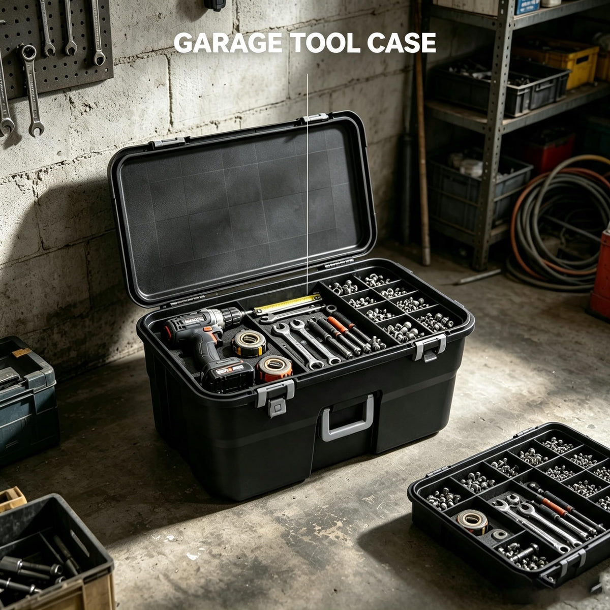 2 Pack 22 Gallon Black Wheeled Lockable Plastic Storage Trunk D236