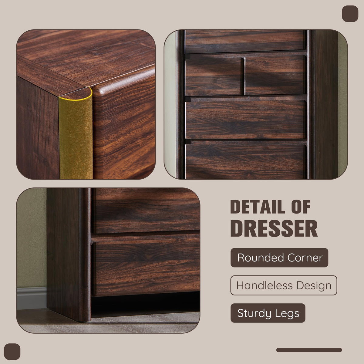 Brown 7 Drawer Dresser O5321