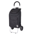 Black Foldable Shopping Cart with Wheels and Removable Bag A4108