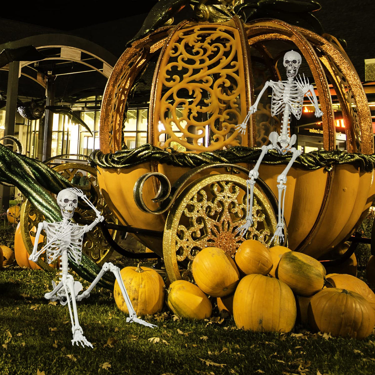 5.4ft Posable Full Body Skeleton with Movable Joints N528512