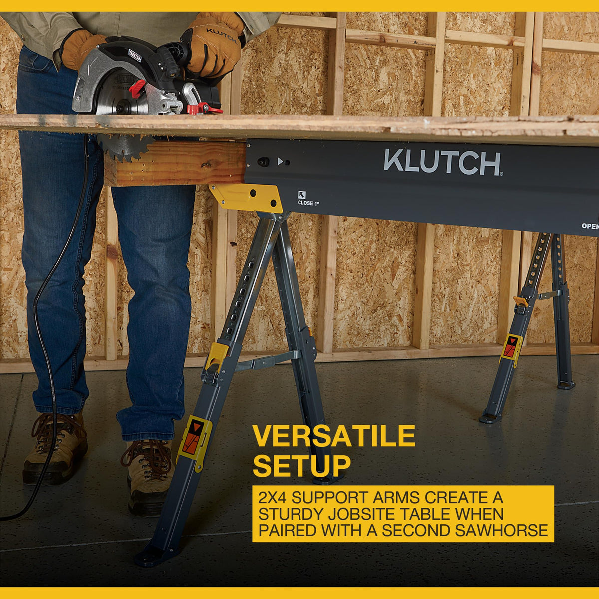 32in. Adjustable Steel Sawhorse 1300-Lb. Capacity W900249