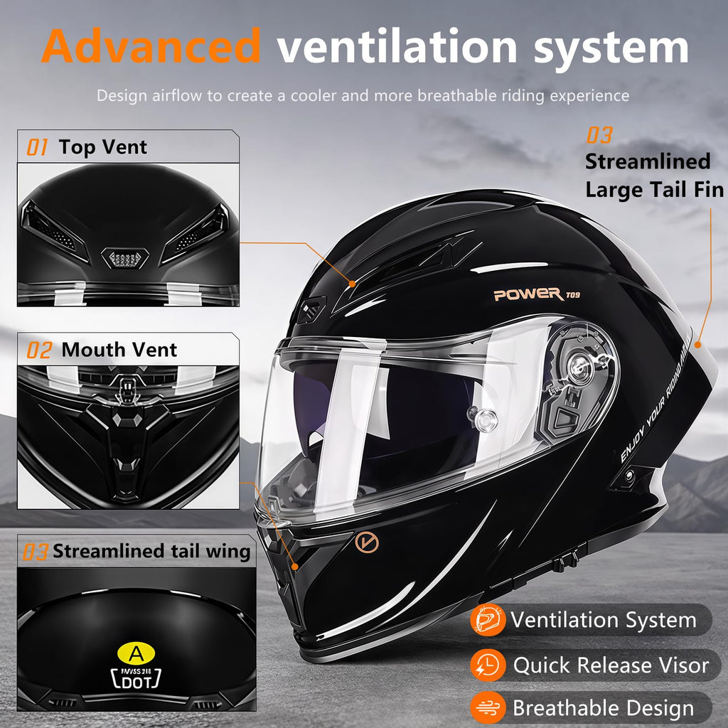 Motorcycle Helmet Bluetooth DOT Approved Z7950