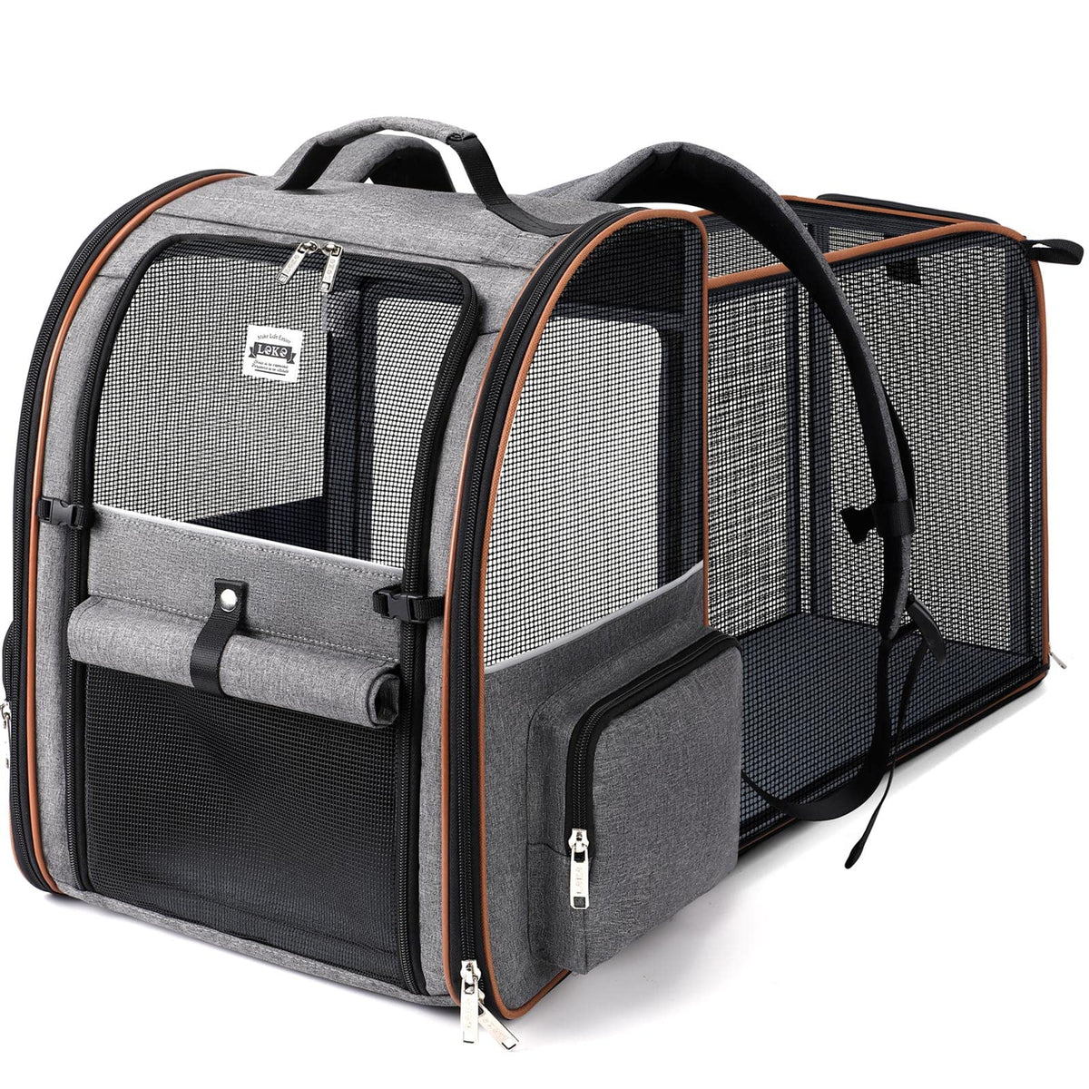 Expandable Cat Carrier Backpack with Sun Shade S679