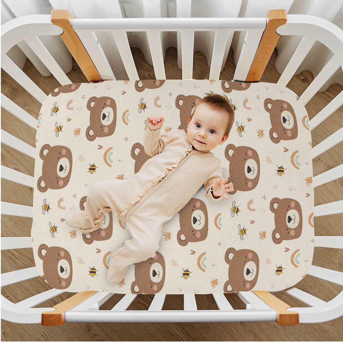 Soft Breathable Microfiber Fitted Crib Sheet G9919