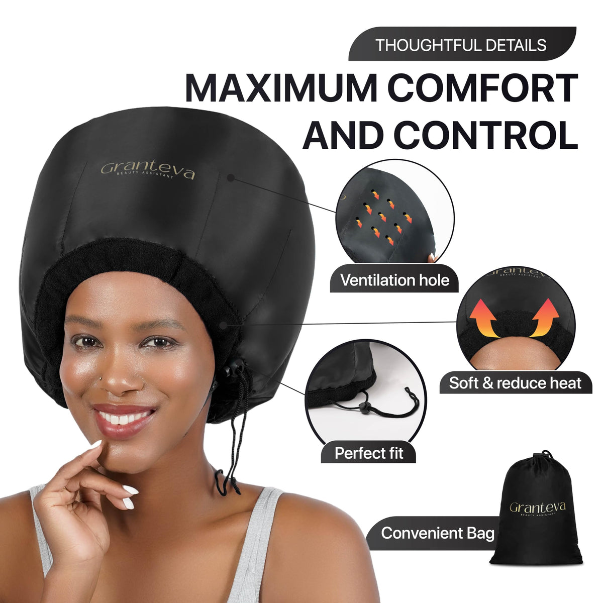Hooded Hair Dryer Attachment with Headband Z451843