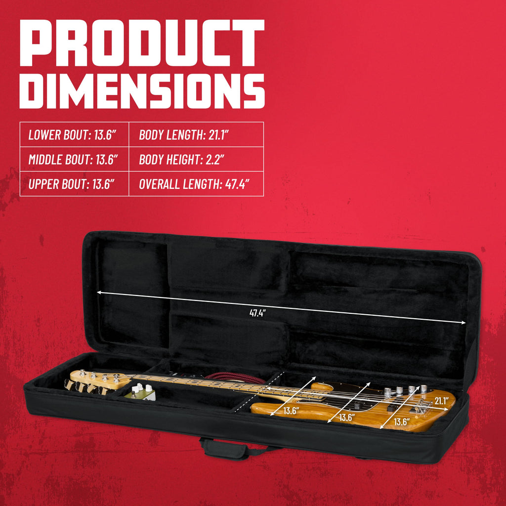 Lightweight Polyfoam Guitar Case for Electric Bass Guitars R55888