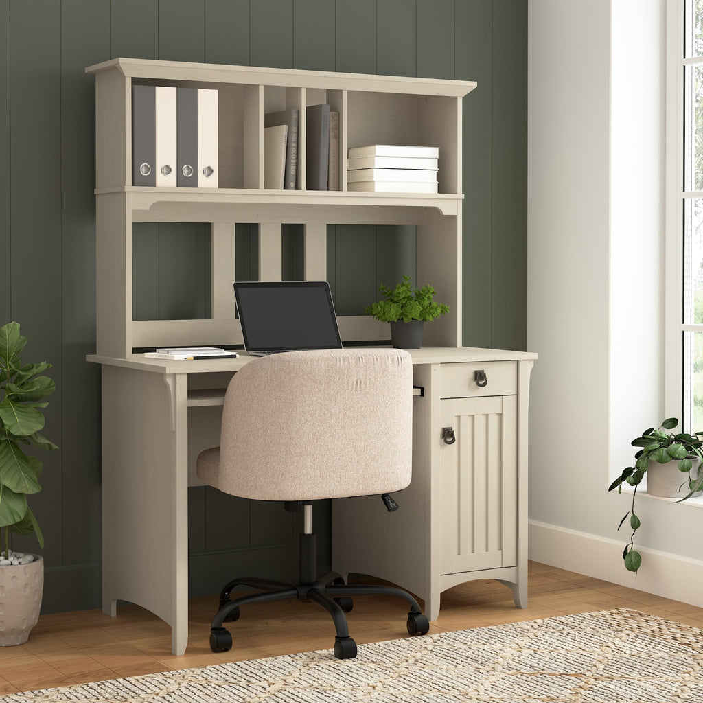 Small Computer Desk with Hutch N976