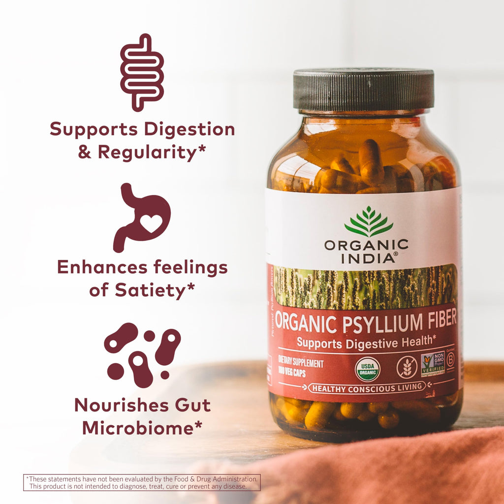 Psyllium Husk Capsules Fiber Supplement Vegan 180 Count H9649