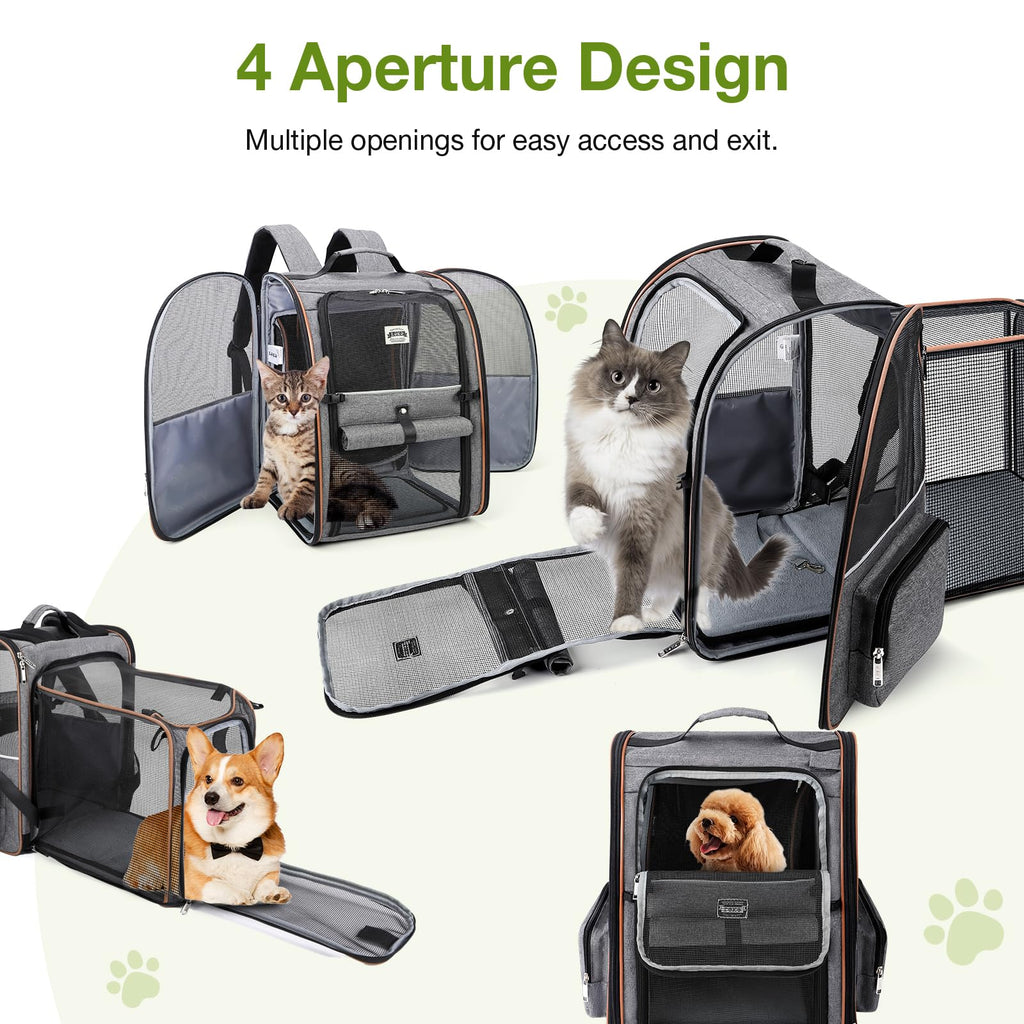 Expandable Cat Carrier Backpack with Sun Shade S679