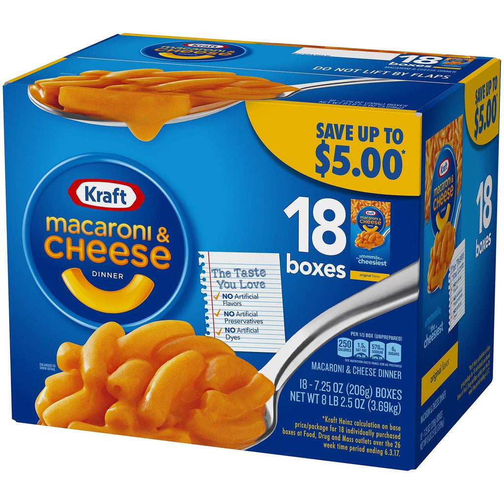 Macaroni & Cheese 7.25 oz 18 Boxes U7001
