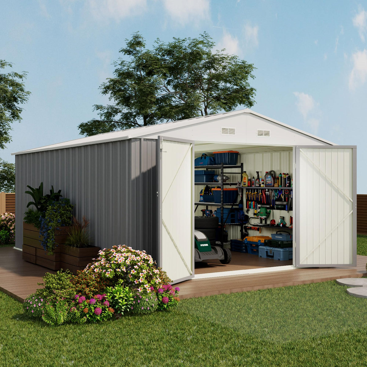 10x14 FT Outdoor Storage Shed F29959