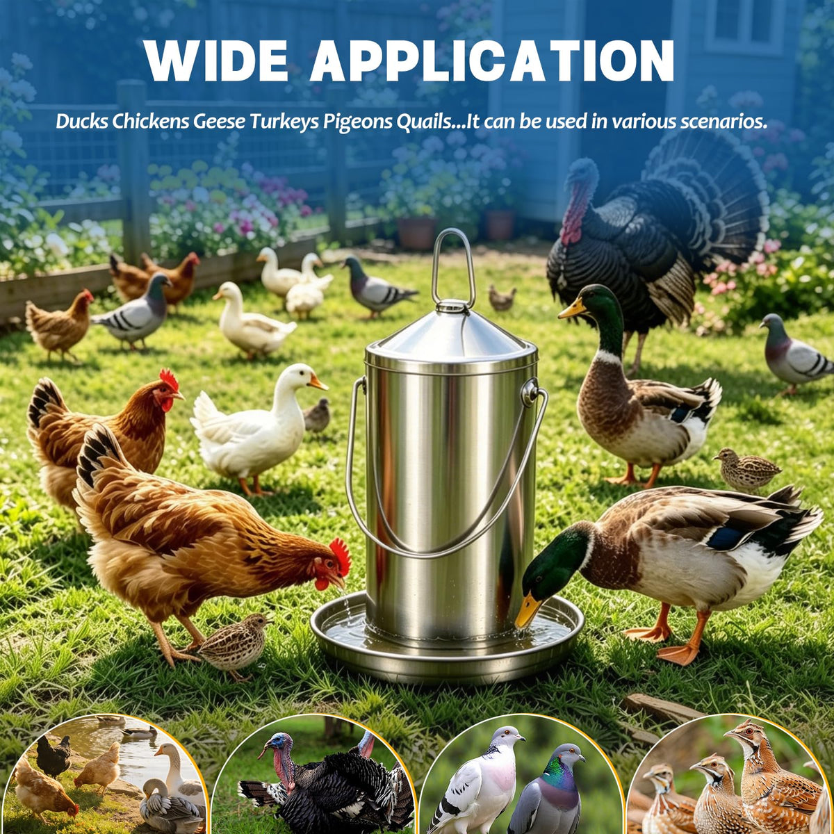 Stainless Steel Chicken Waterer X8767