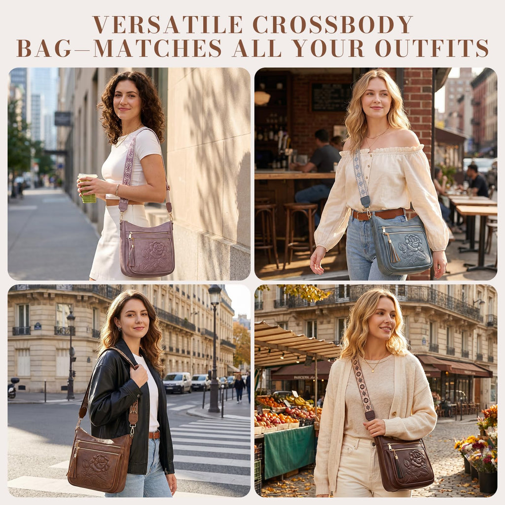 Vegan Leather Crossbody Bag B867568
