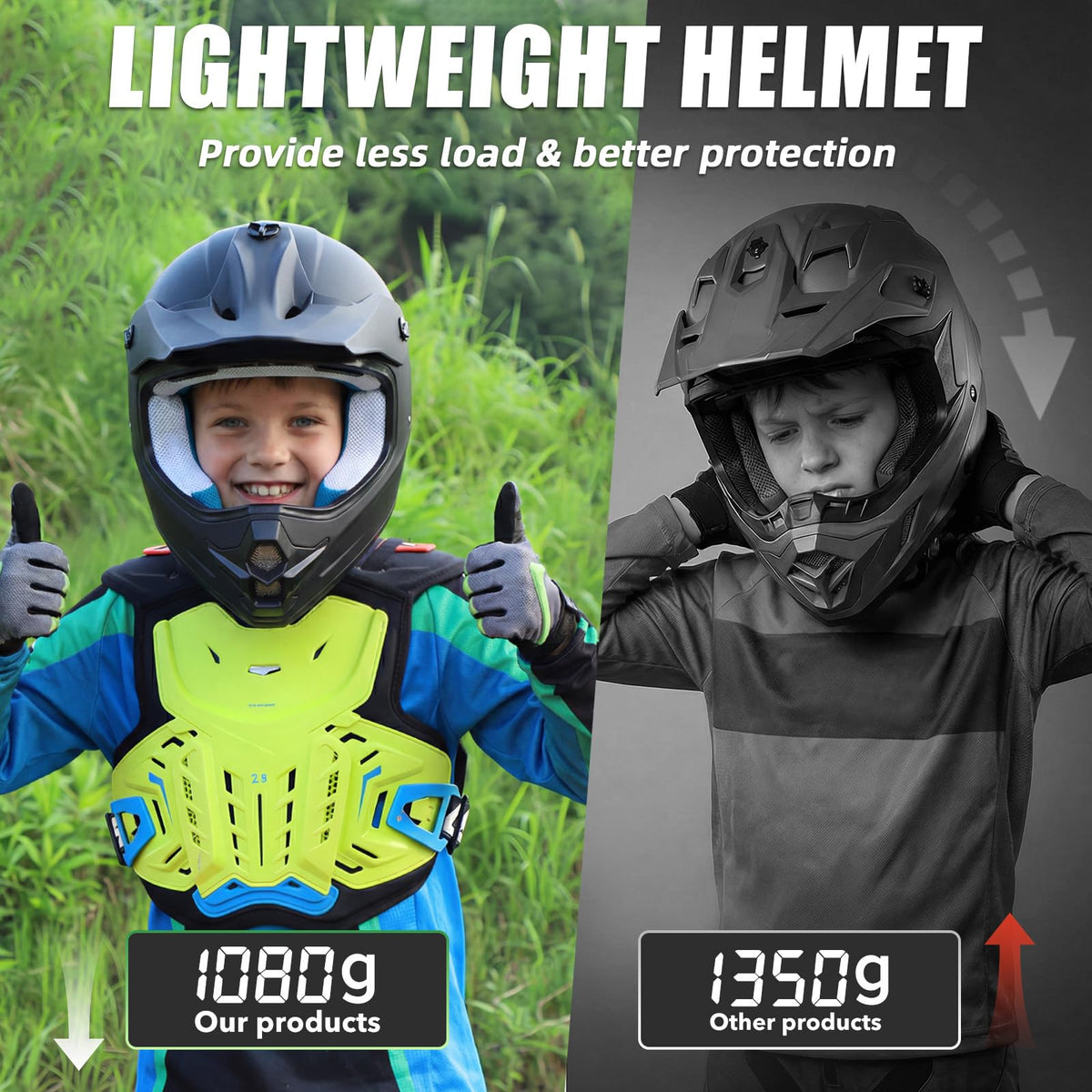 Youth Kids DOT Approved Full Face Motocross Helmet D239178