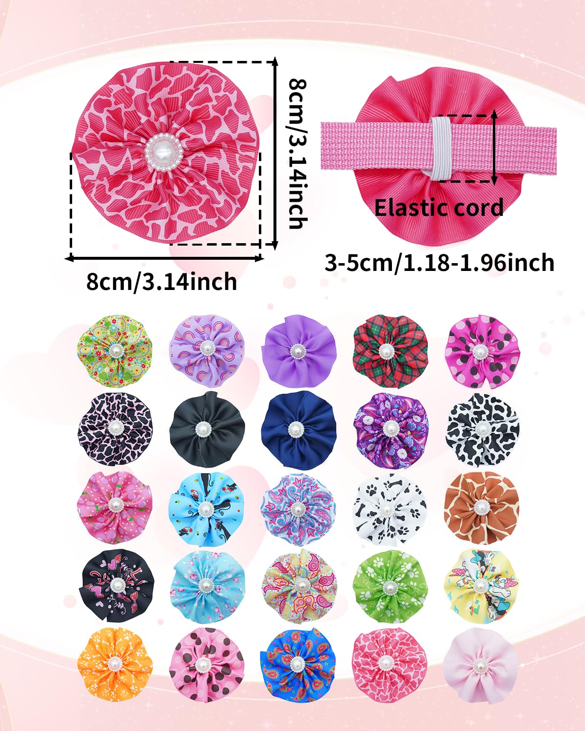 100 Pack Small Dog Bows and Ties W62633