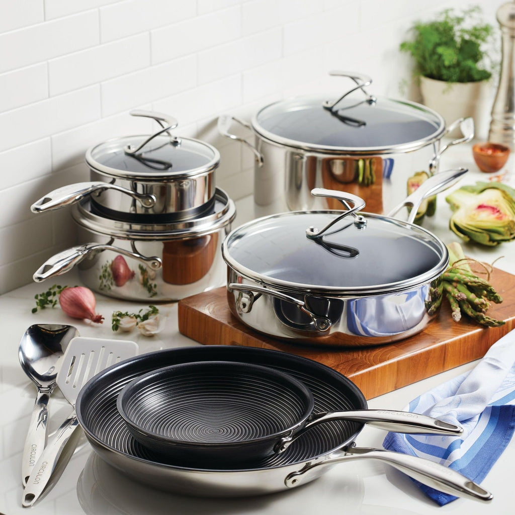 Stainless Steel Nonstick 12 Piece Cookware Set Y34233