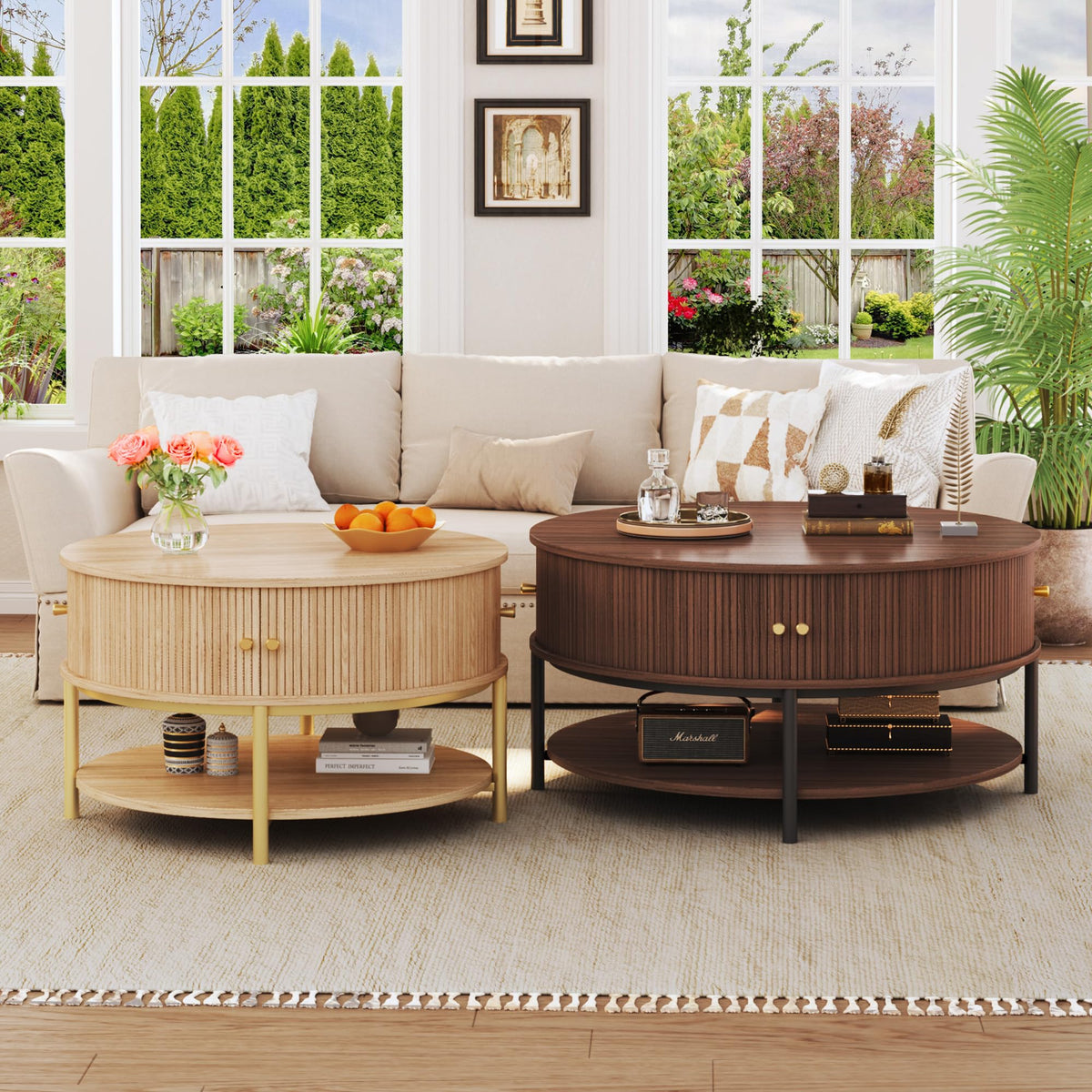Round Coffee Table with Storage R804