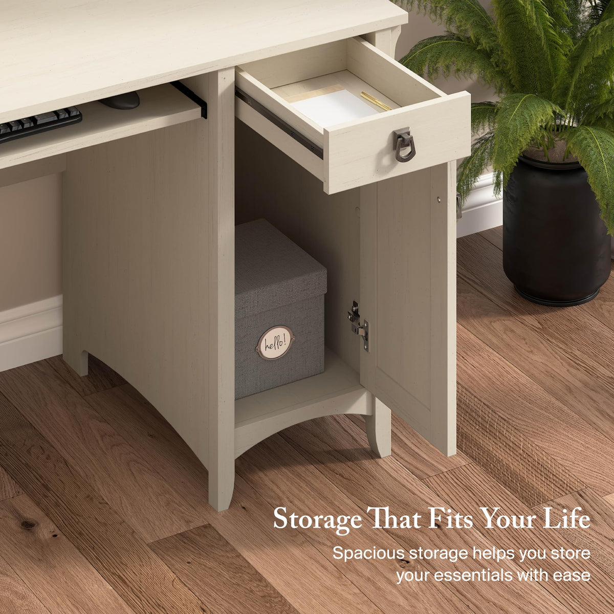 Small Computer Desk with Hutch N976