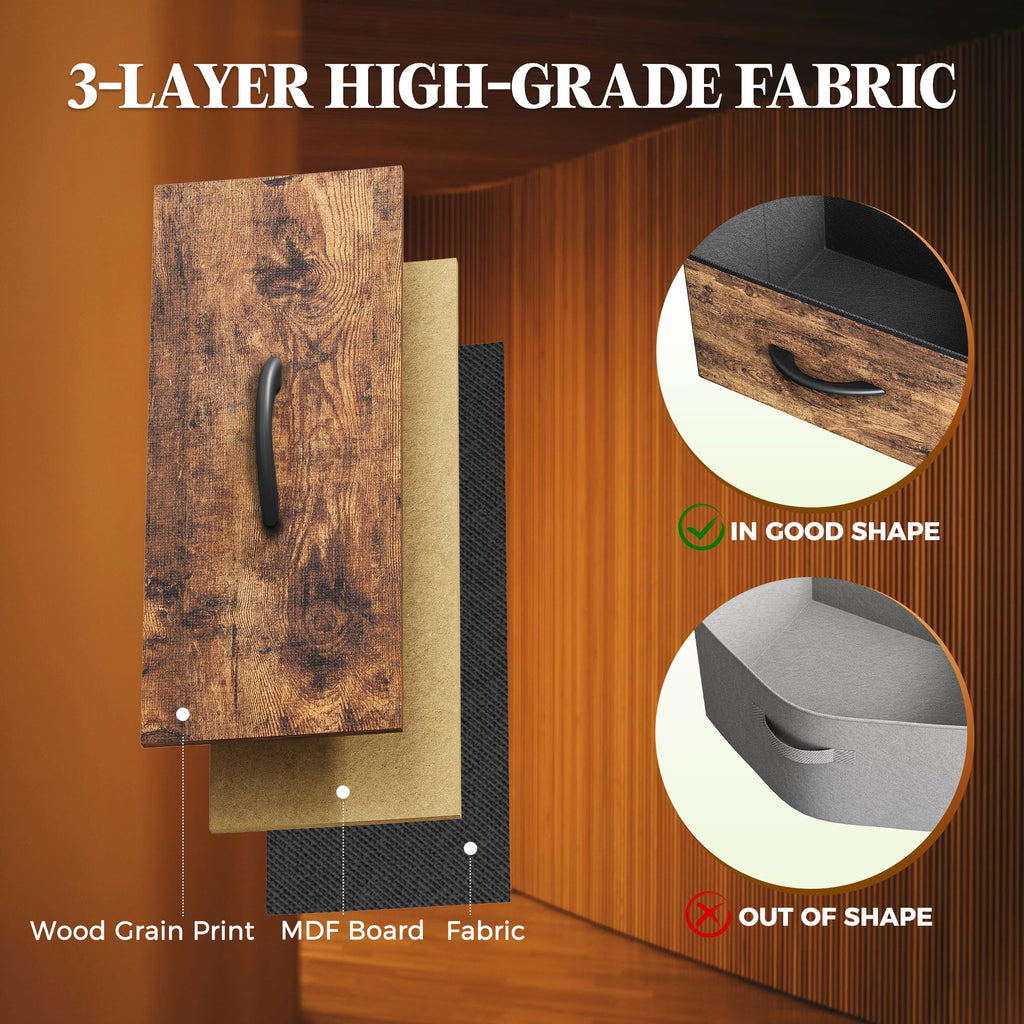 63 Inch Dresser with 10 Fabric Drawers H959
